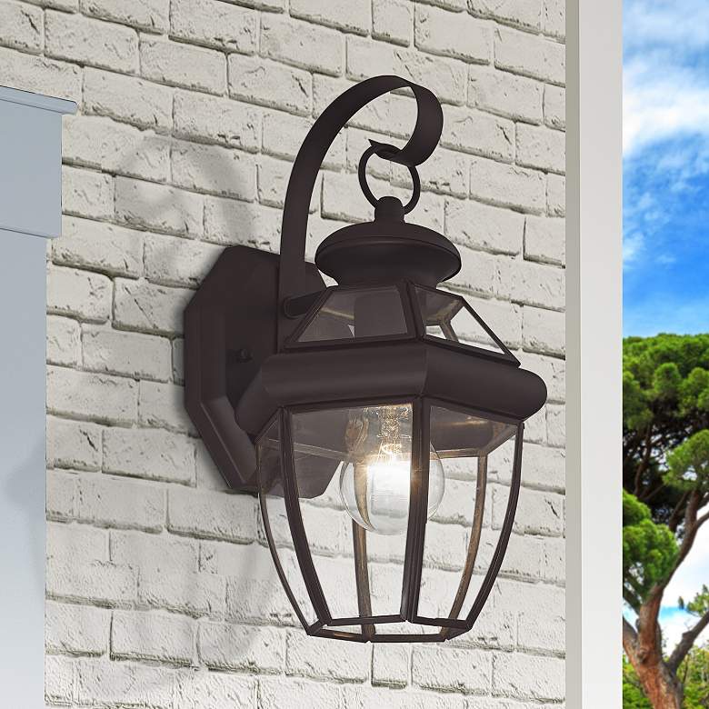 Image 2 Monterey 12.5-in H Bronze Medium Base (E-26) Outdoor Wall Light