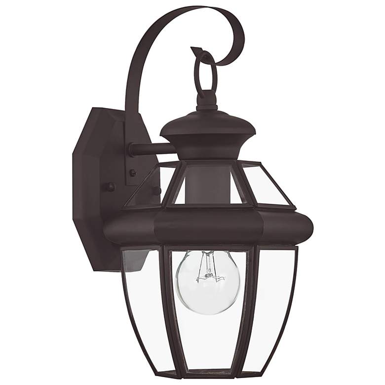 Image 5 Monterey 12.5-in H Bronze Medium Base (E-26) Outdoor Wall Light more views
