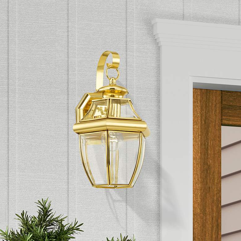 Image 1 Monterey 12.75-in Antique Brass Outdoor Pendant Light