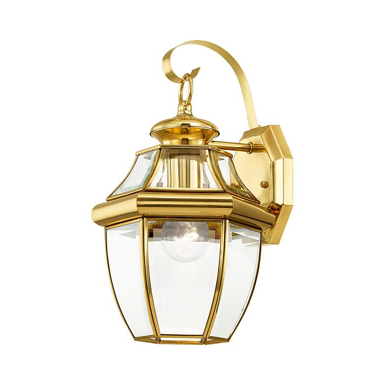 Image 5 Monterey 12.75-in Antique Brass Outdoor Pendant Light more views