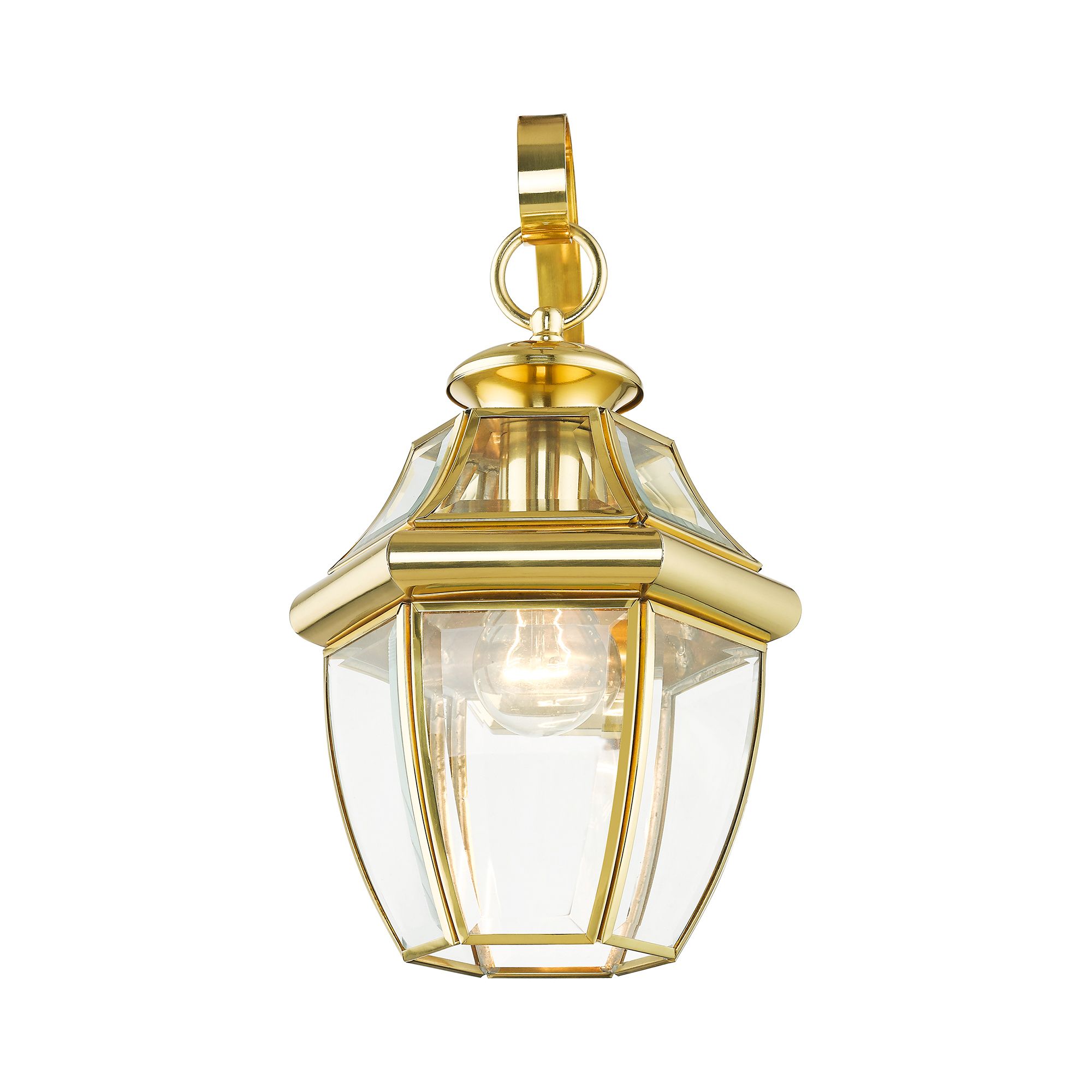 Monterey 12.75-in Antique Brass Outdoor Pendant Light