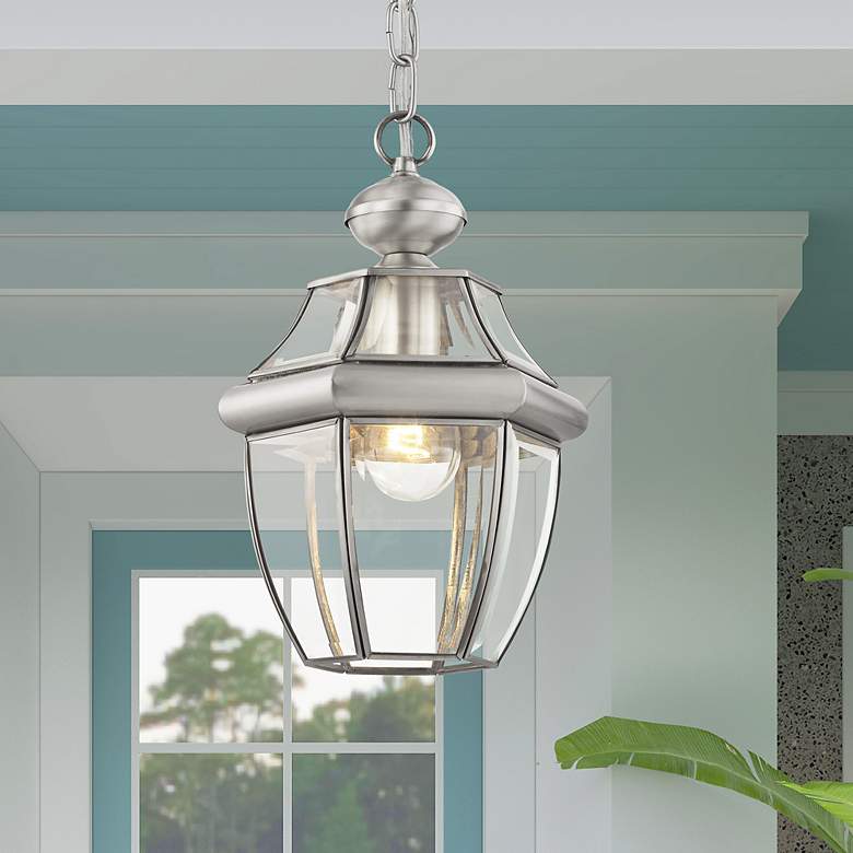Image 1 Monterey 12.75-in Brushed Nickel Outdoor Pendant Light