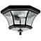 Monterey 12 1/2" Glass and Black Traditional Outdoor Ceiling Light