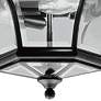 Monterey 12 1/2" Glass and Black Traditional Outdoor Ceiling Light
