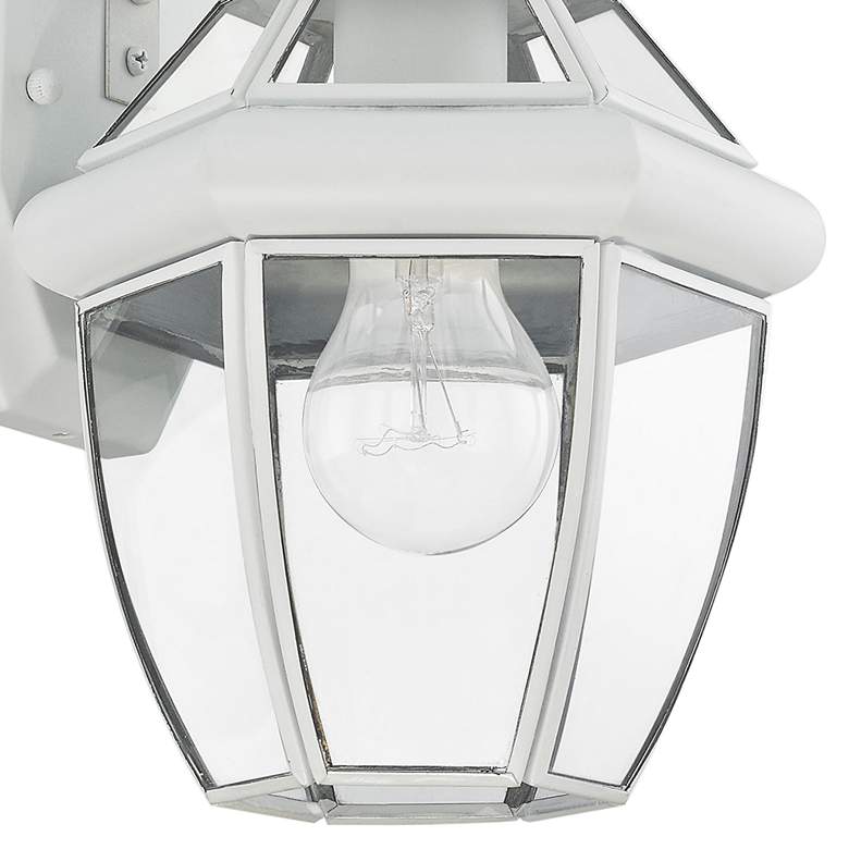 Image 2 Monterey 12 1/2"H White Downward Lantern Outdoor Wall Light more views