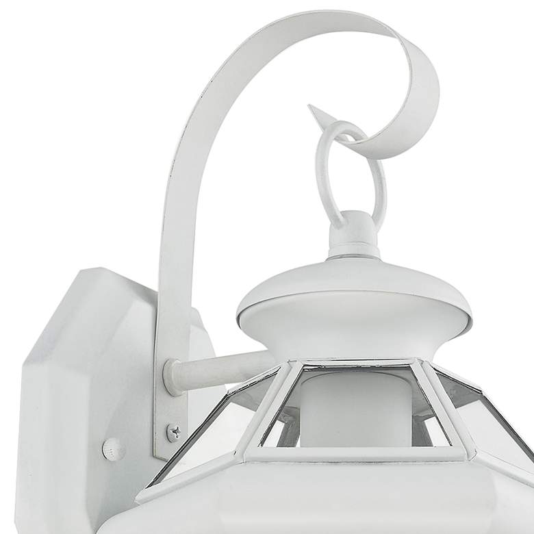 Image 3 Monterey 12 1/2"H White Downward Lantern Outdoor Wall Light more views
