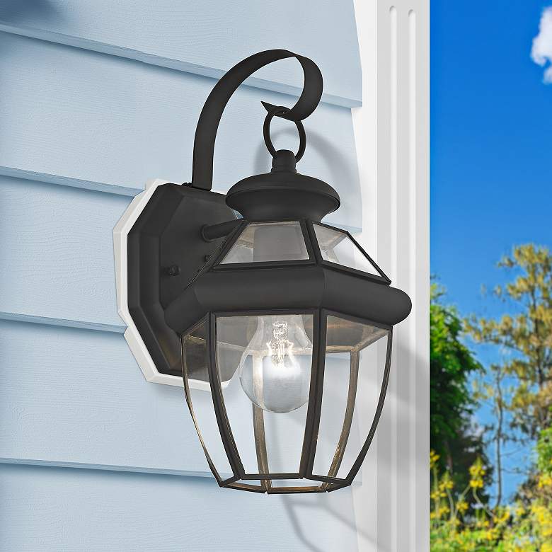 Image 1 Monterey 12 1/2 "High Black Outdoor Wall Light