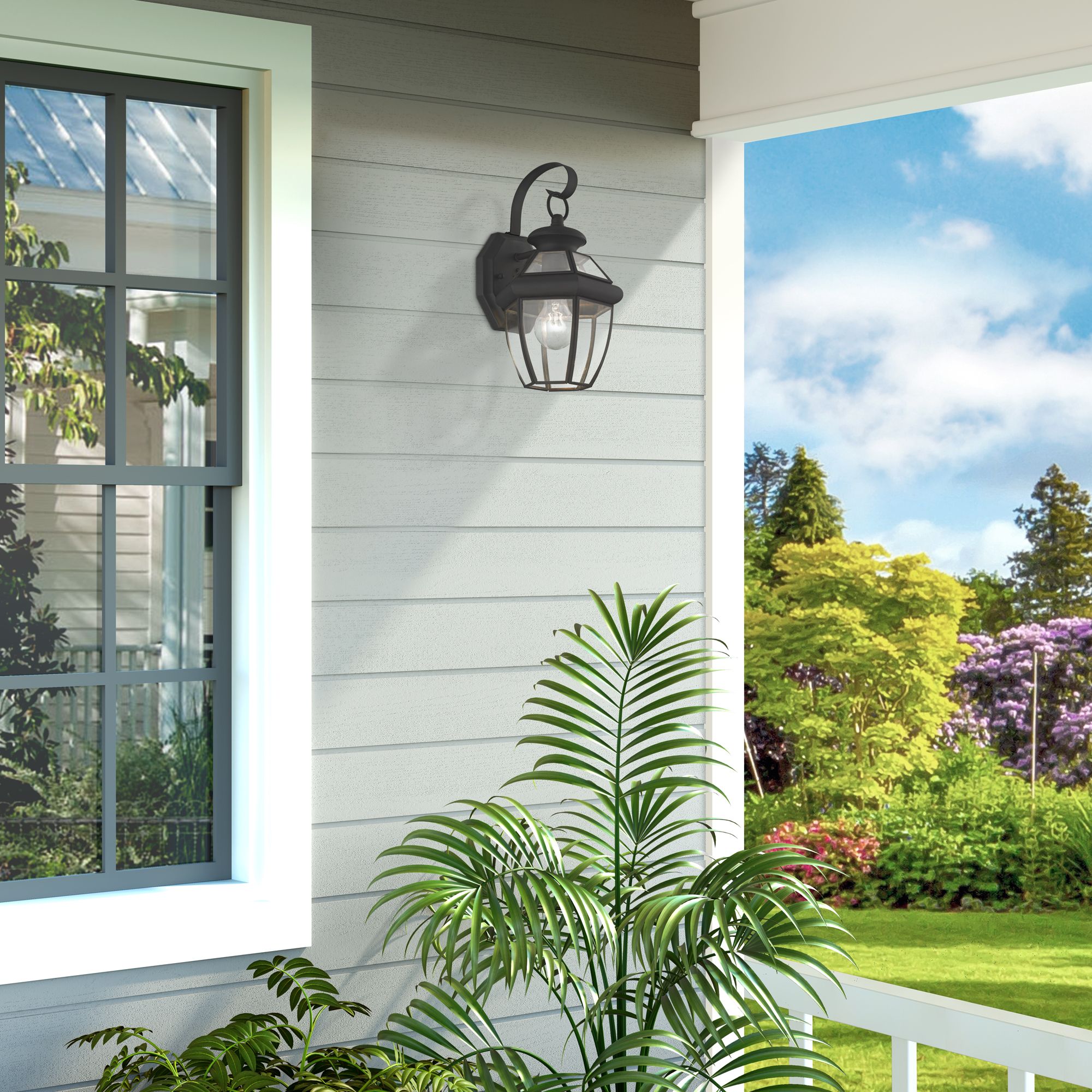 Monterey 12 1/2 "High Black Outdoor Wall Light