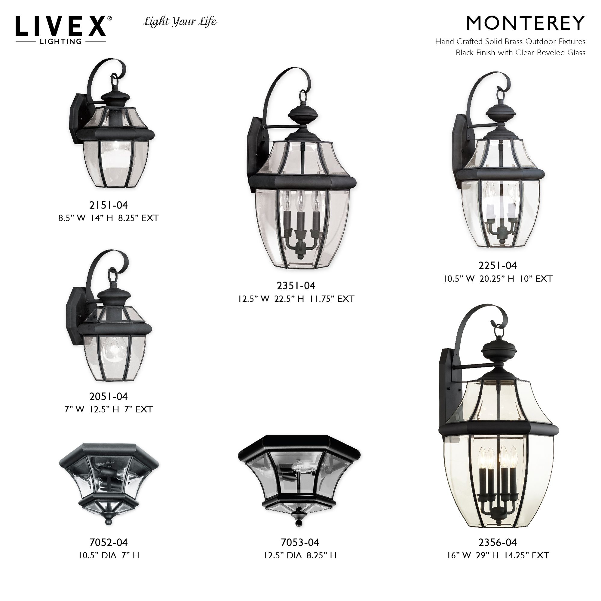 Monterey 12 1/2 "High Black Outdoor Wall Light