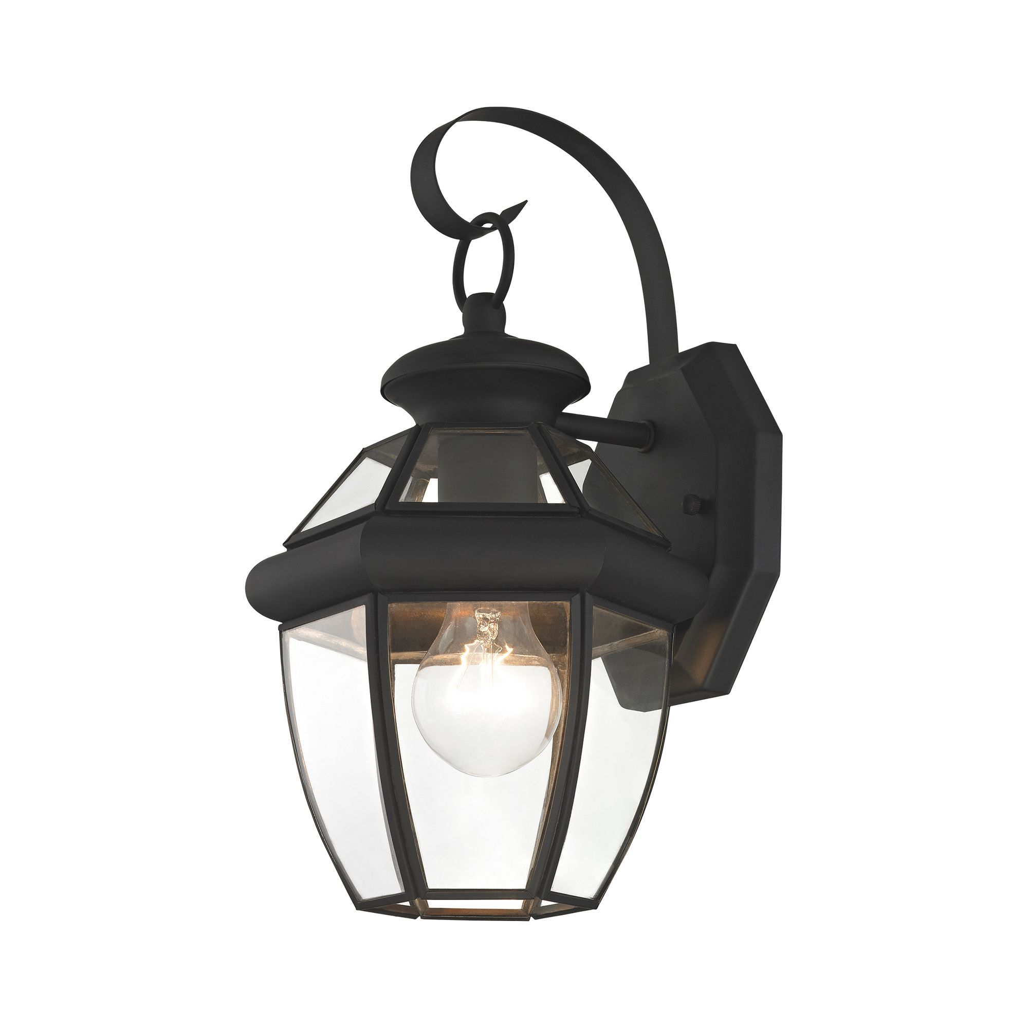 Monterey 12 1/2 "High Black Outdoor Wall Light