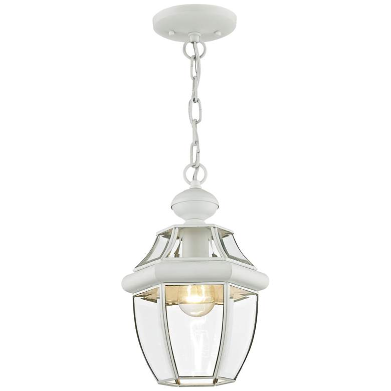 Image 4 Monterey 12 3/4" High White Lantern Outdoor Hanging Light more views