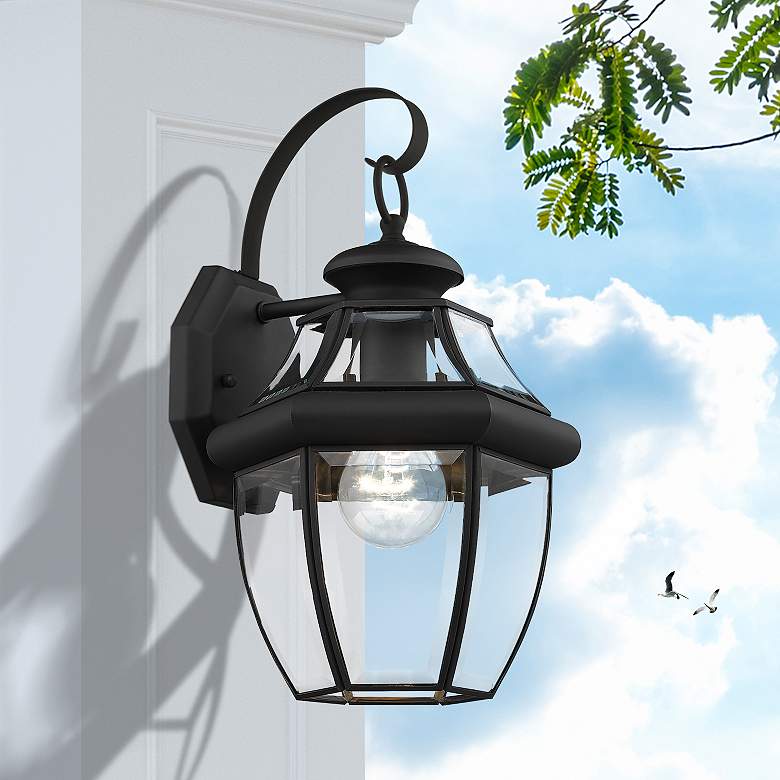 Image 1 Monterey 13-in H Black Medium Base (E-26) Outdoor Wall Light