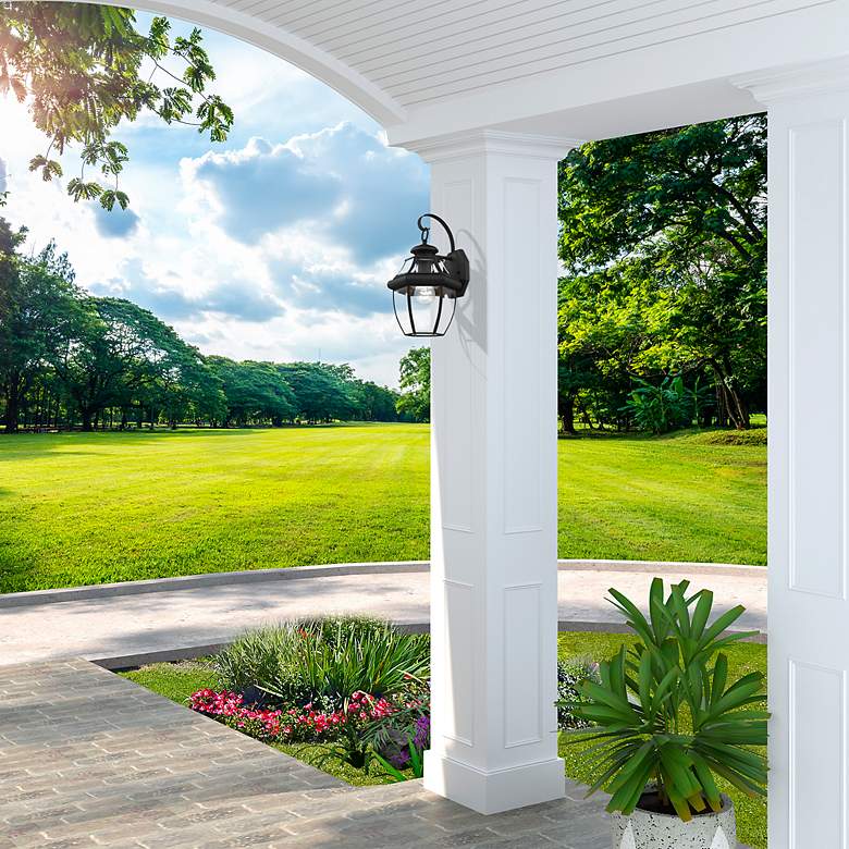Image 5 Monterey 13-in H Black Medium Base (E-26) Outdoor Wall Light more views