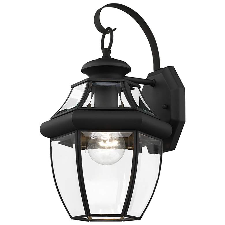 Image 6 Monterey 13-in H Black Medium Base (E-26) Outdoor Wall Light more views