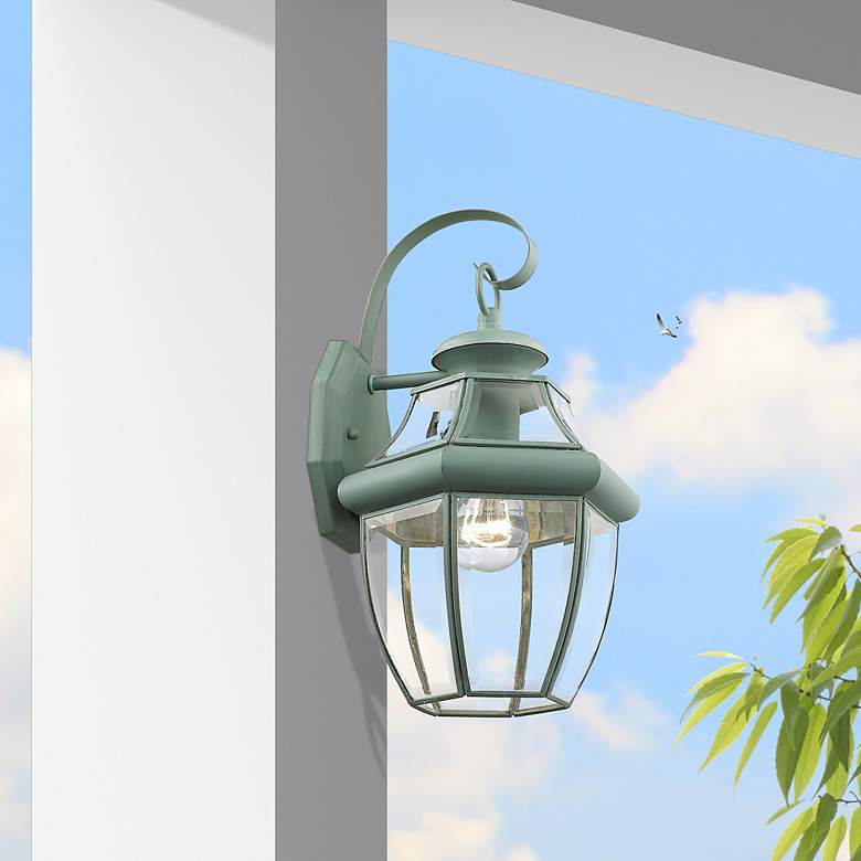 Image 1 Monterey 13-in H Verdigris Medium Base (E-26) Outdoor Wall Light