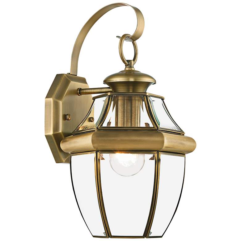 Image 2 Monterey 13" High Antique Brass Outdoor Wall Light