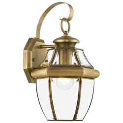 Monterey 13" High Antique Brass Outdoor Wall Light