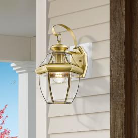 Monterey 13" High Antique Brass Outdoor Wall Light Monterey 13" High Antique Brass Outdoor Wall Light