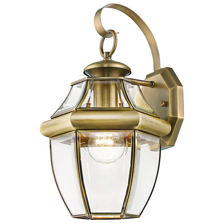 Image 4 Monterey 13" High Antique Brass Outdoor Wall Light more views
