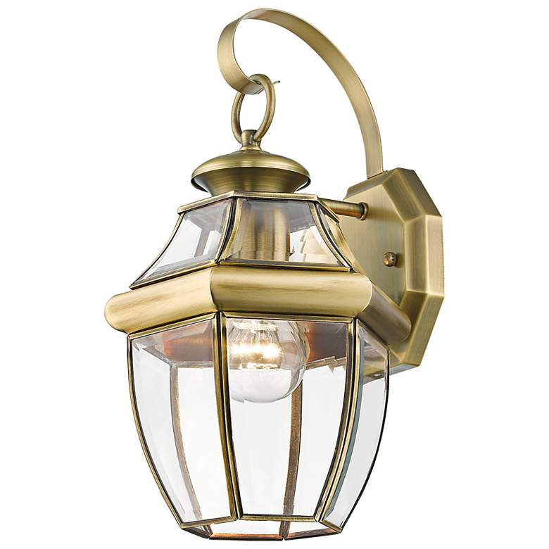 Image 7 Monterey 13" High Antique Brass Outdoor Wall Light more views