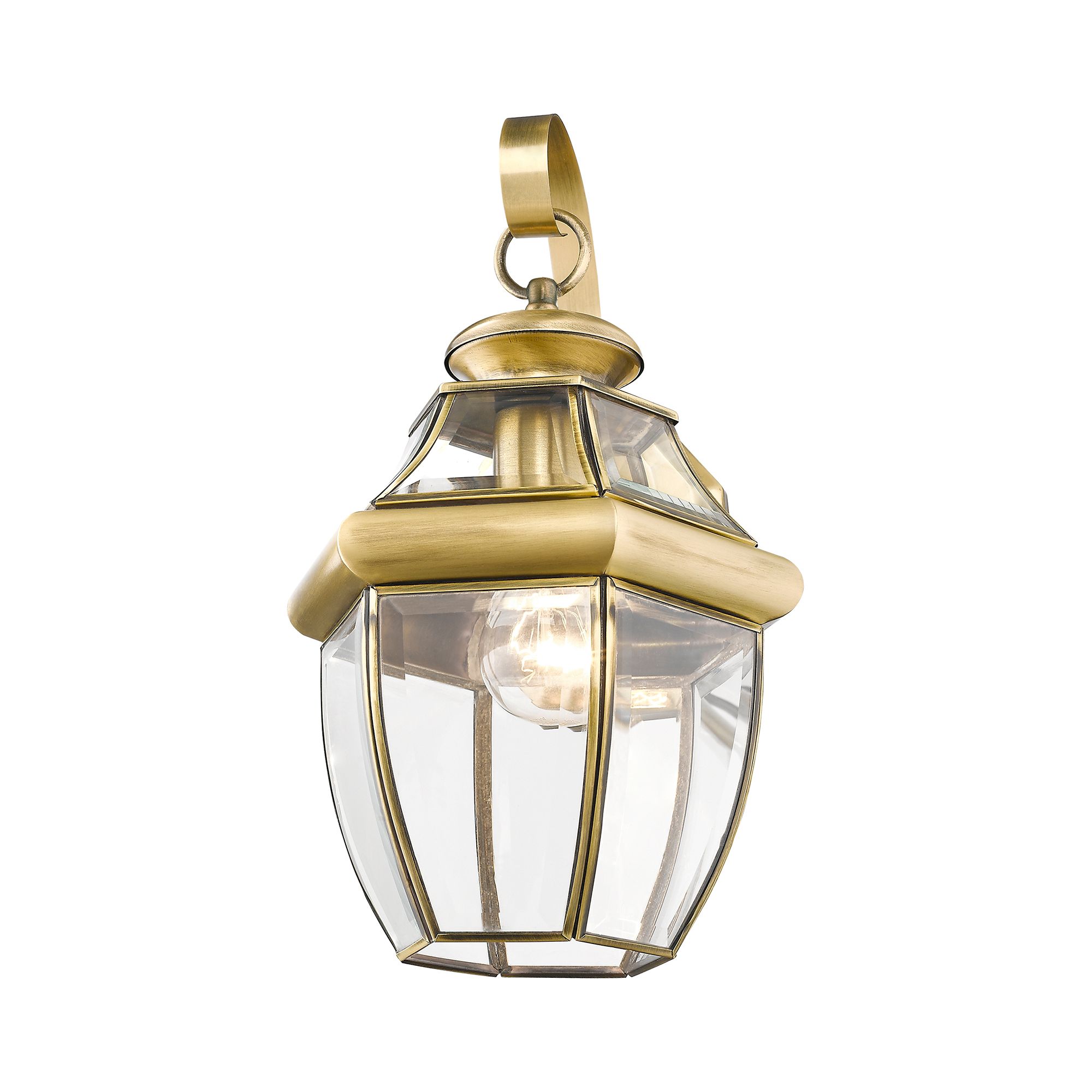 Monterey 13" High Antique Brass Outdoor Wall Light