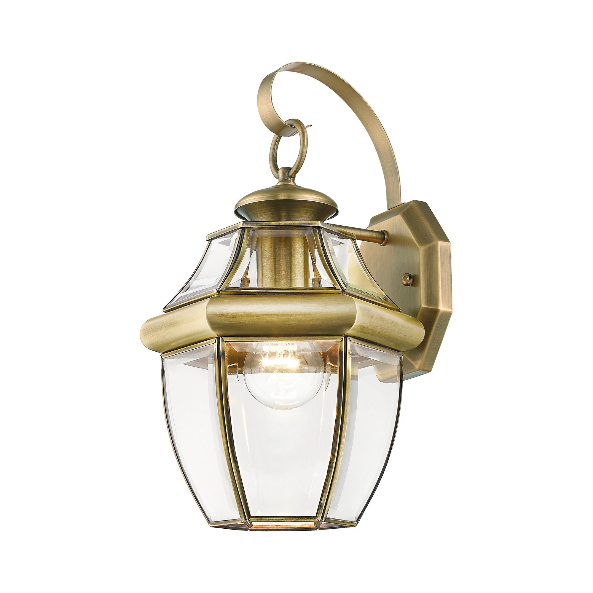 Monterey 13" High Antique Brass Outdoor Wall Light