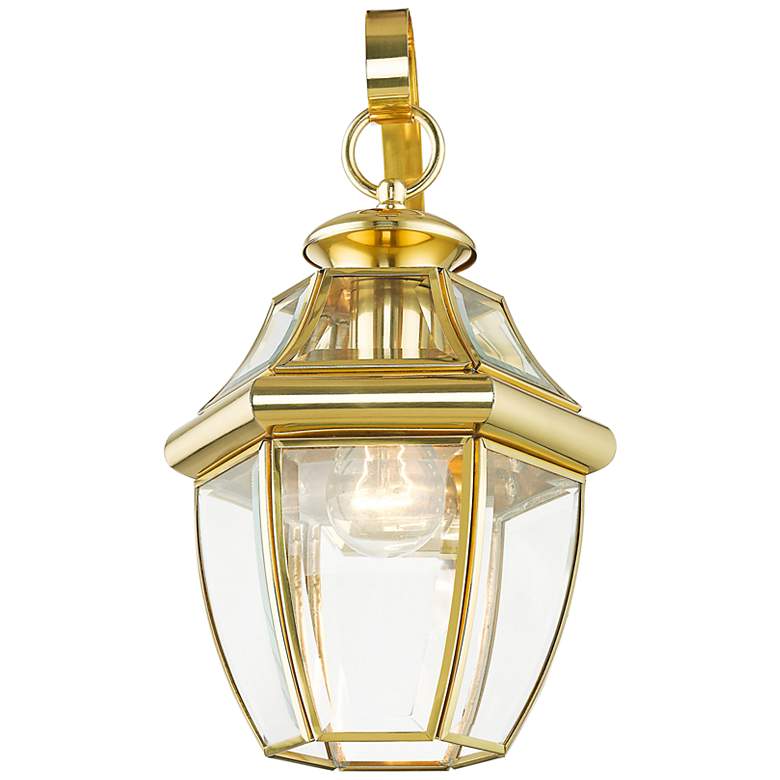 Image 7 Monterey 13 inch High Polished Brass Outdoor Wall Light more views