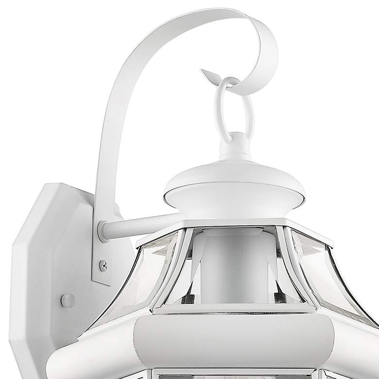 Image 3 Monterey 13" High White Downward Lantern Outdoor Wall Light more views