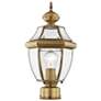 Monterey 15.75-in H Antique Brass Post Light