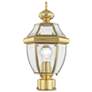 Monterey 15.75-in H Polished Brass Post Light