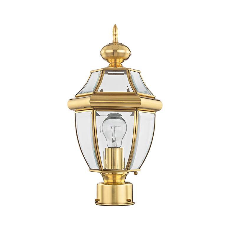 Image 3 Monterey 15.75-in H Polished Brass Post Light more views