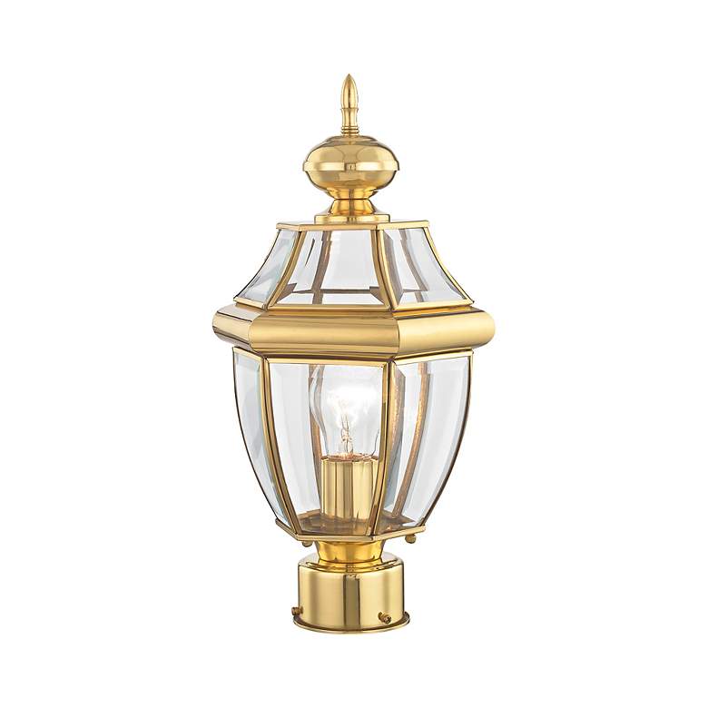 Image 7 Monterey 15.75-in H Polished Brass Post Light more views