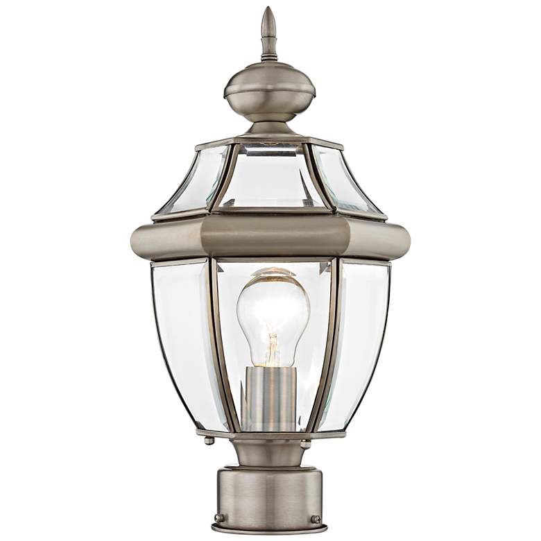 Image 3 Monterey 16 1/2" High Brushed Nickel Outdoor Post Light