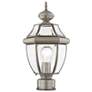 3_Monterey 16 1/2" High Brushed Nickel Outdoor Post Light