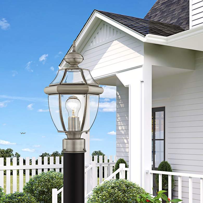Image 5 Monterey 16 1/2" High Brushed Nickel Outdoor Post Light more views