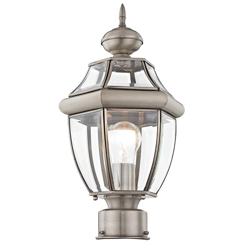 Image 7 Monterey 16 1/2" High Brushed Nickel Outdoor Post Light more views