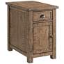 Monterey 16" Wide Reclaimed Natural Side Table w/Plugs and USB Ports