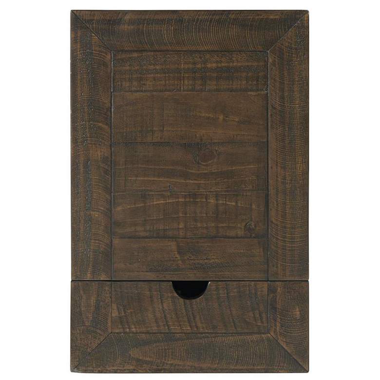 Image 7 Monterey 16" Wide White and Brown Side Table with Plugs and USB Ports more views