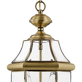 Image4 of Monterey 19-in Antique Brass Outdoor Pendant Light more views