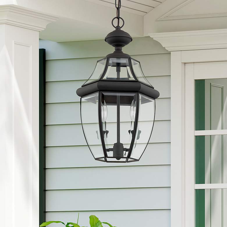 Image 1 Monterey 19-in Black Outdoor Pendant Light