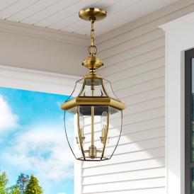 Monterey 19"H Antique Brass 2-Light Outdoor Hanging Light Monterey 19"H Antique Brass 2-Light Outdoor Hanging Light