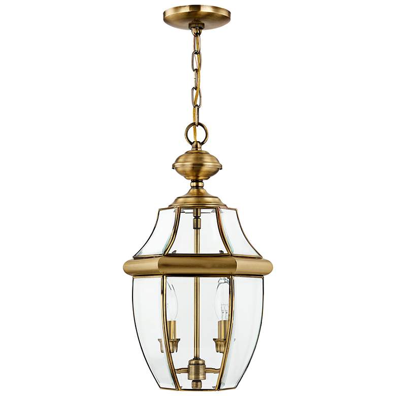 Image 5 Monterey 19"H Antique Brass 2-Light Outdoor Hanging Light more views