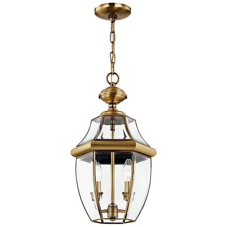 Image 6 Monterey 19"H Antique Brass 2-Light Outdoor Hanging Light more views