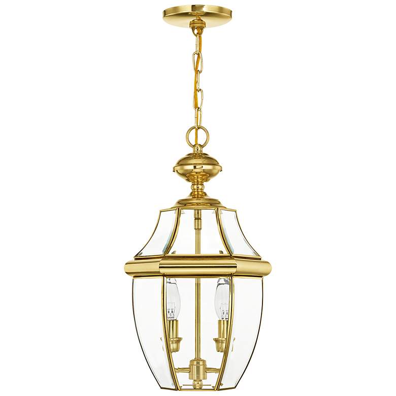 Image 5 Monterey 19"H Polished Brass 2-Light Outdoor Hanging Light more views