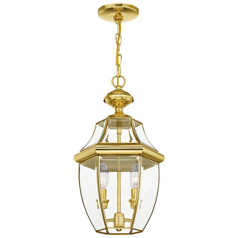Image 7 Monterey 19"H Polished Brass 2-Light Outdoor Hanging Light more views