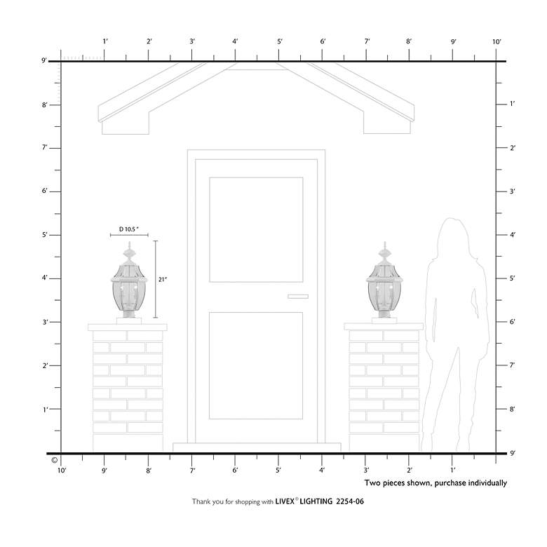 Image 6 Monterey 2 Light Verdigris Outdoor Post Top Lantern more views
