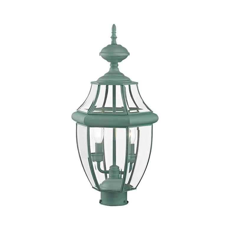 Image 7 Monterey 2 Light Verdigris Outdoor Post Top Lantern more views