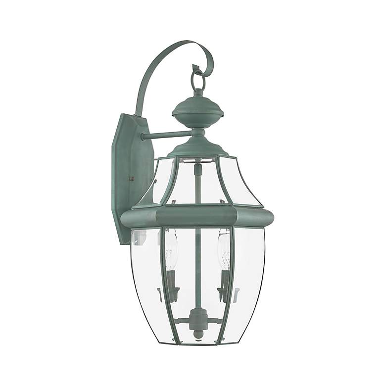 Image 3 Monterey 20.25-in H Verdigris Candelabra Base (E-12) Outdoor Wall Light more views