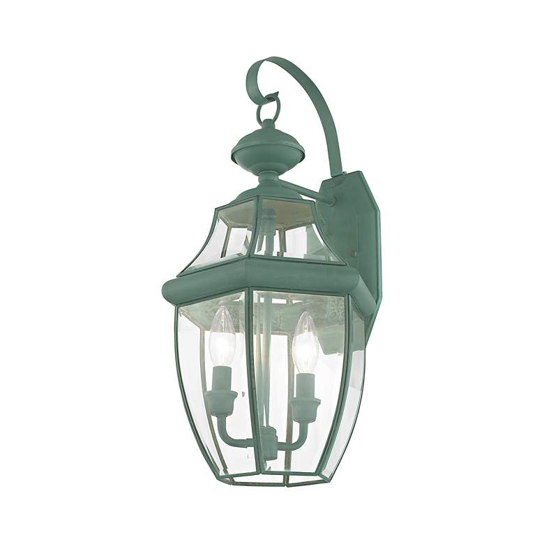 Image 7 Monterey 20.25-in H Verdigris Candelabra Base (E-12) Outdoor Wall Light more views