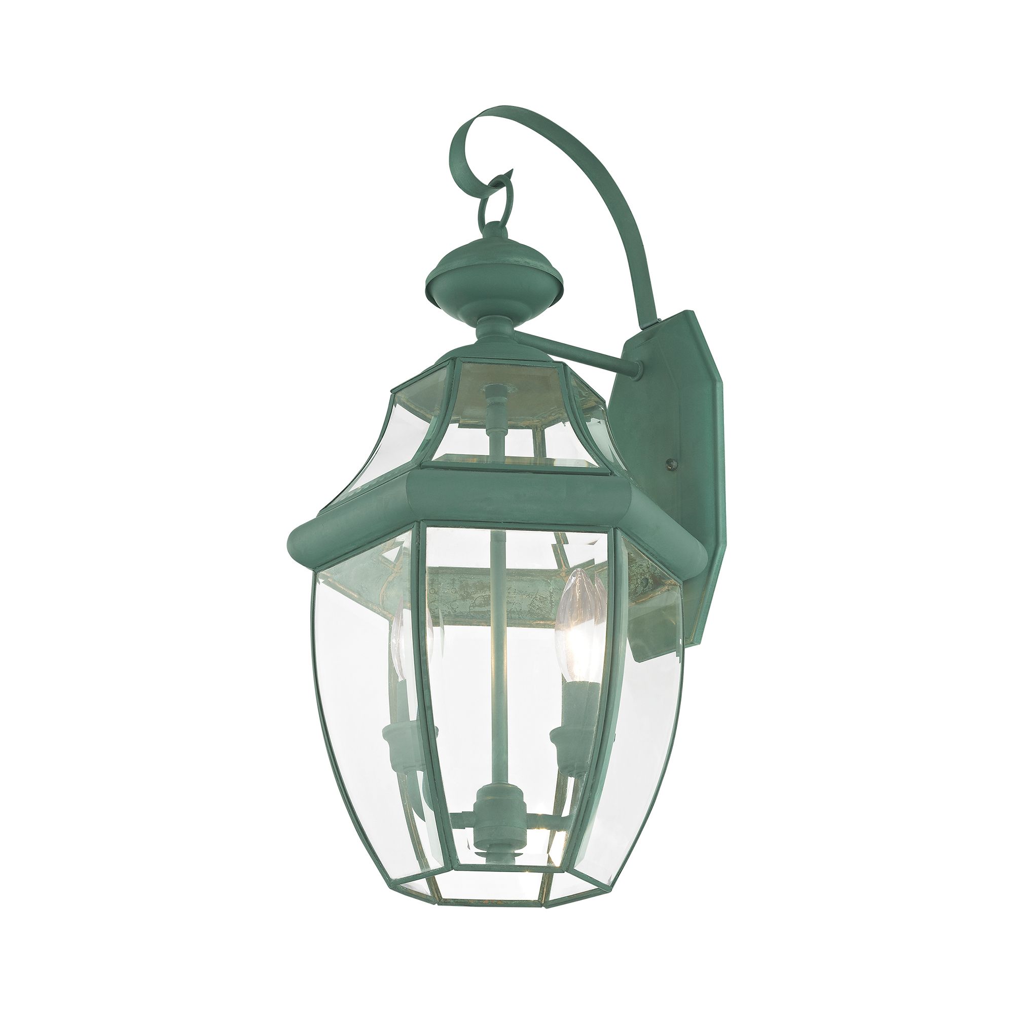 Monterey 20.25-in H Verdigris Candelabra Base (E-12) Outdoor Wall Light